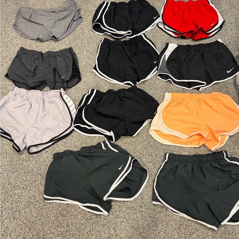 Nike Women's Athletic Shorts - Black, Gray, Red, Orange